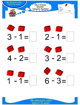 Çocuklar İçin toplam işlemi yaprak testleri 